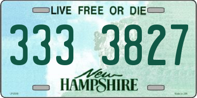 NH license plate 3333827