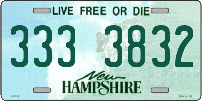 NH license plate 3333832