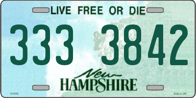 NH license plate 3333842