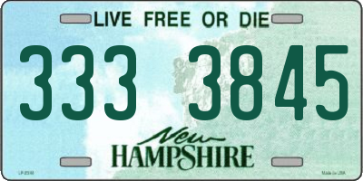 NH license plate 3333845