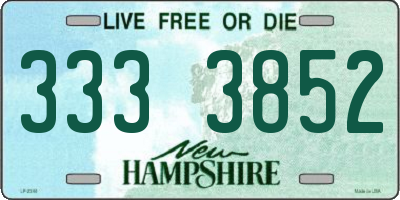 NH license plate 3333852