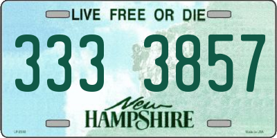 NH license plate 3333857