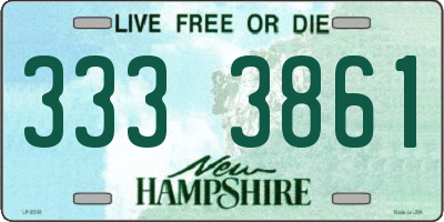 NH license plate 3333861