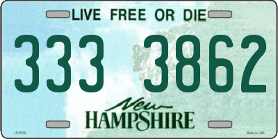 NH license plate 3333862