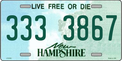 NH license plate 3333867