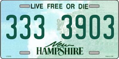 NH license plate 3333903