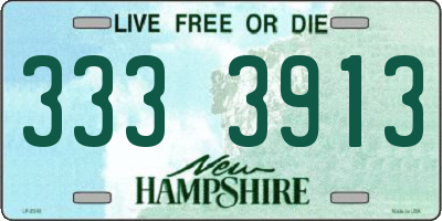 NH license plate 3333913