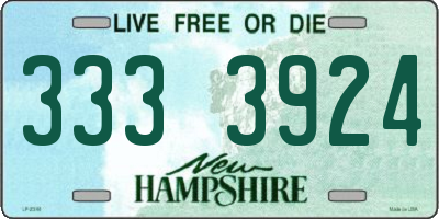 NH license plate 3333924