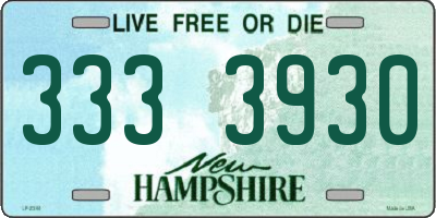NH license plate 3333930