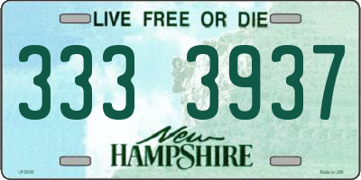 NH license plate 3333937