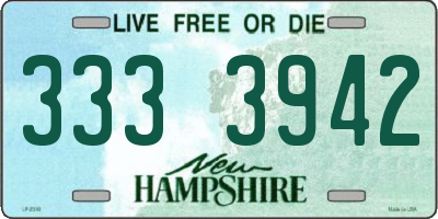 NH license plate 3333942
