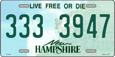 NH license plate 3333947