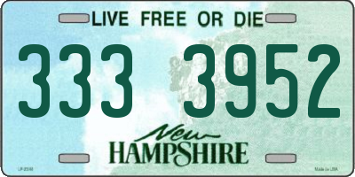 NH license plate 3333952