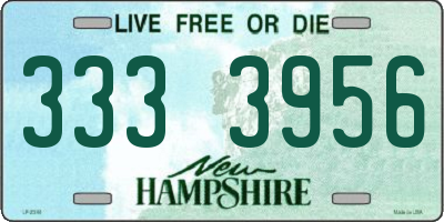 NH license plate 3333956