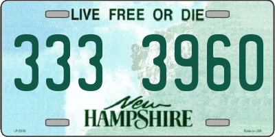 NH license plate 3333960