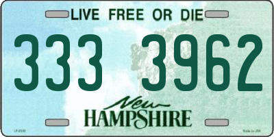 NH license plate 3333962