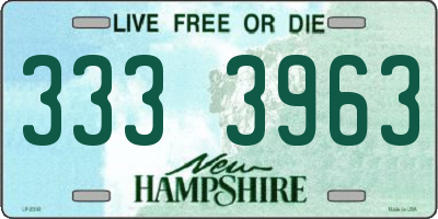 NH license plate 3333963
