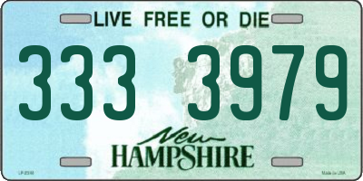 NH license plate 3333979