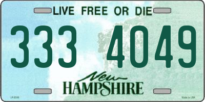 NH license plate 3334049