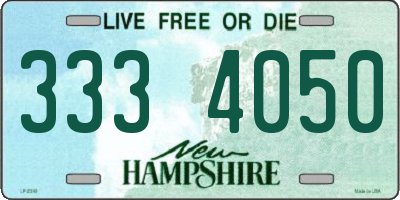 NH license plate 3334050