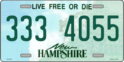 NH license plate 3334055