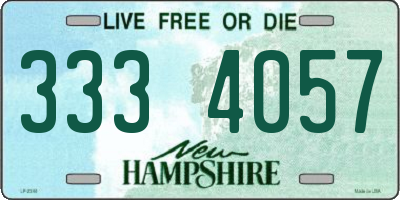 NH license plate 3334057