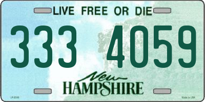 NH license plate 3334059