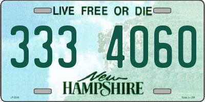 NH license plate 3334060