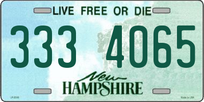 NH license plate 3334065