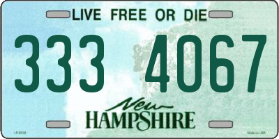 NH license plate 3334067