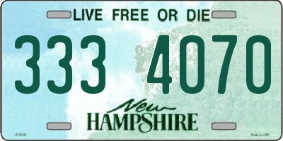 NH license plate 3334070