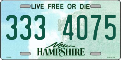 NH license plate 3334075