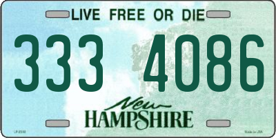 NH license plate 3334086