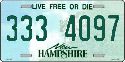 NH license plate 3334097
