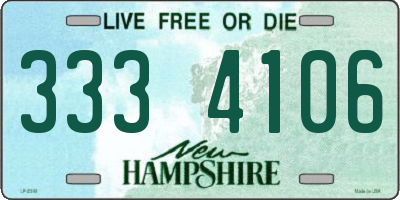 NH license plate 3334106
