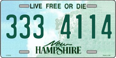 NH license plate 3334114