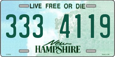 NH license plate 3334119