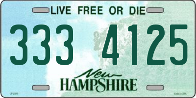 NH license plate 3334125