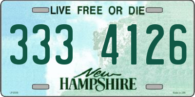 NH license plate 3334126