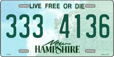 NH license plate 3334136