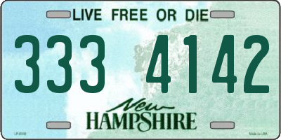 NH license plate 3334142