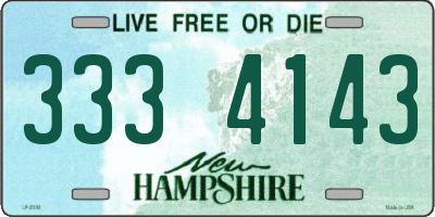 NH license plate 3334143
