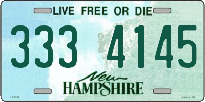 NH license plate 3334145