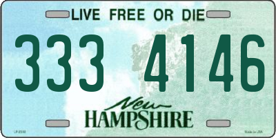 NH license plate 3334146