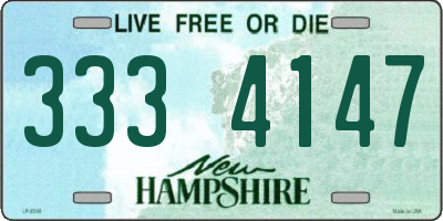 NH license plate 3334147