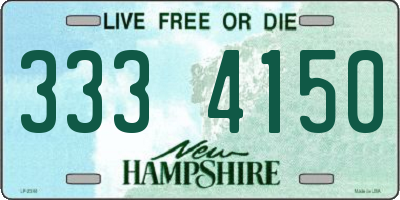 NH license plate 3334150