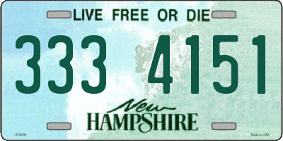 NH license plate 3334151
