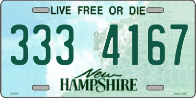 NH license plate 3334167