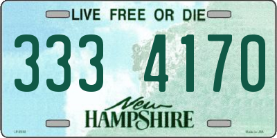 NH license plate 3334170