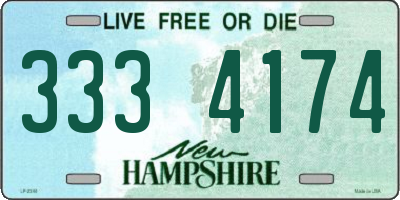 NH license plate 3334174